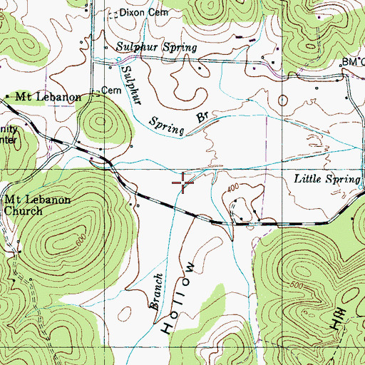 Topographic Map of Hern Hollow, TN