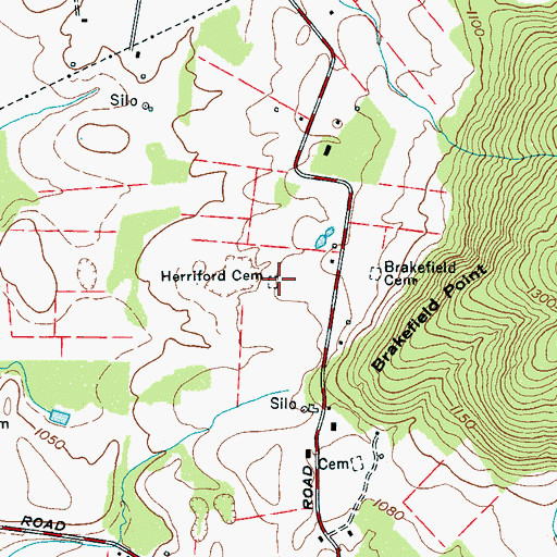 Topographic Map of Herriford Cemetery, TN