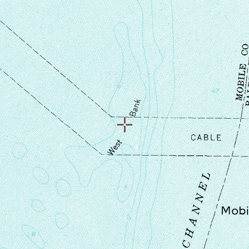 Topographic Map of West Bank, AL