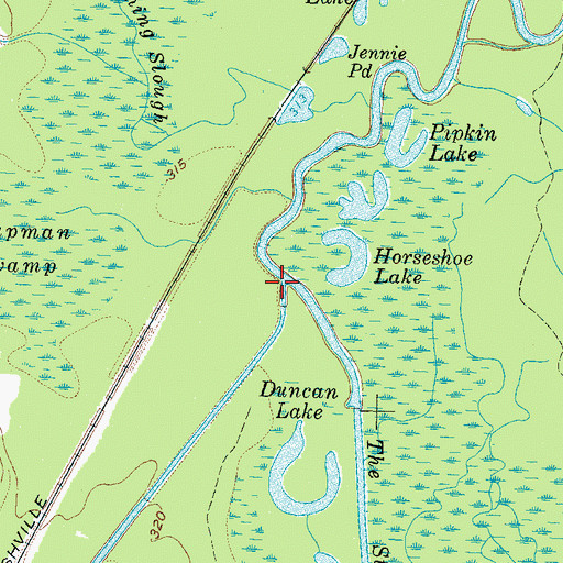 Topographic Map of Hickory Creek, TN