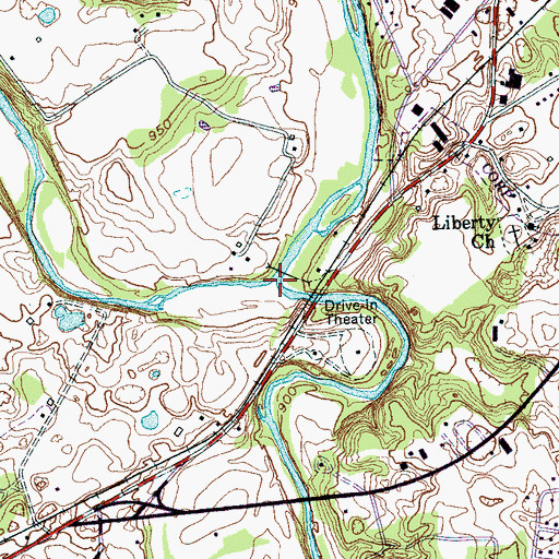 Topographic Map of Hickory Creek, TN