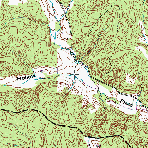Topographic Map of Hickory Hollow, TN