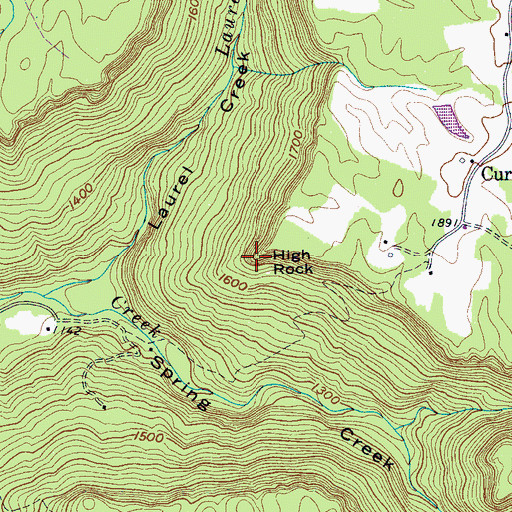 Topographic Map of High Rock, TN