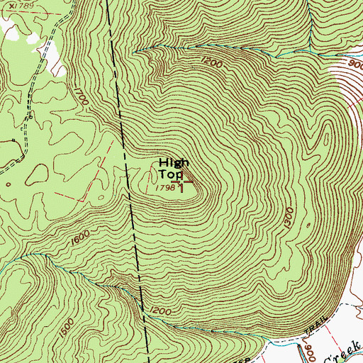 Topographic Map of High Top, TN