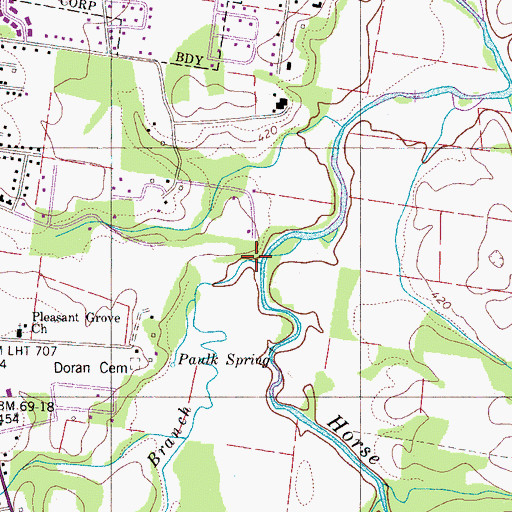 Topographic Map of Hima Branch, TN