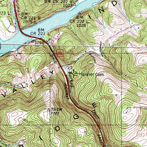 Topographic Map of Hipsher Cemetery, TN