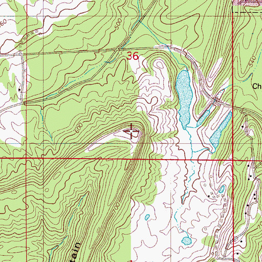 Topographic Map of West Rock Mountain, AL