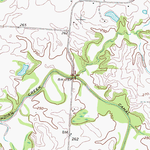 Topographic Map of Hodges Creek, TN