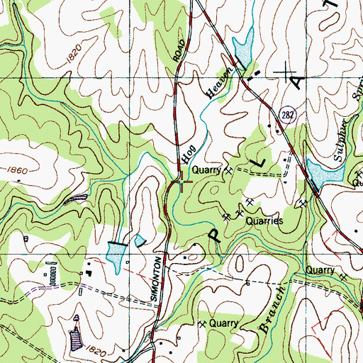 Topographic Map of Hog Heaven Branch, TN
