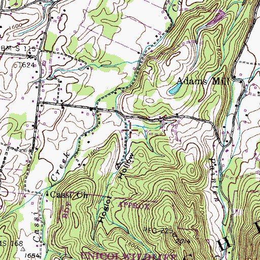 Topographic Map of Hoglot Hollow, TN