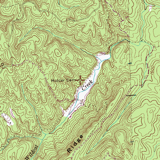 Topographic Map of Holder Cemetery, TN