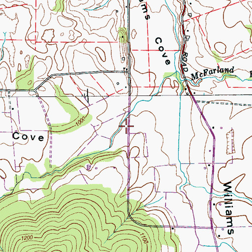 Topographic Map of Holder Cove, TN