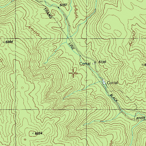 Topographic Map of Turkey Spring Corral, AZ