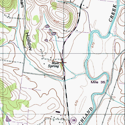 Topographic Map of Holt Spring, TN
