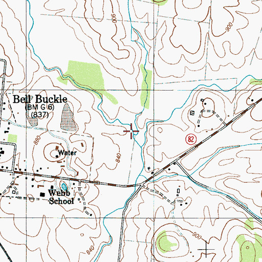 Topographic Map of Hoover Branch, TN