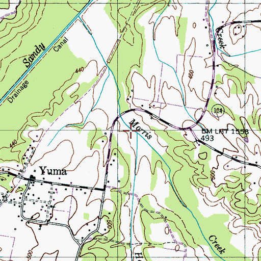 Topographic Map of Hopewell Branch, TN
