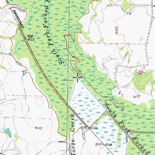 Topographic Map of Horse Creek, TN