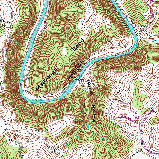 Topographic Map of Horse Hollow, TN