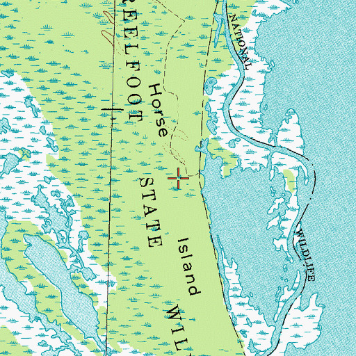Topographic Map of Horse Island, TN