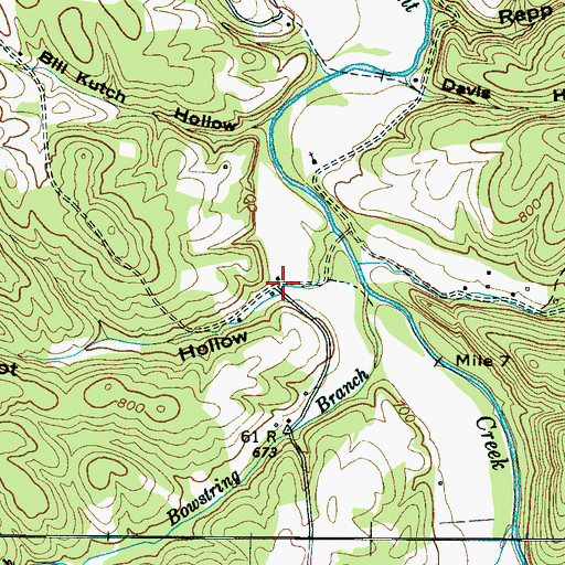 Topographic Map of Horselot Hollow, TN