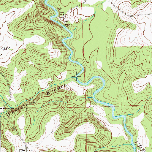 Topographic Map of Whetstone Branch, AL