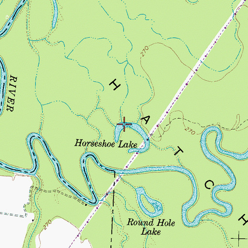 Topographic Map of Horseshoe Lake, TN
