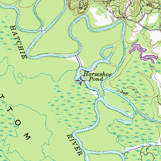 Topographic Map of Horseshoe Pond, TN