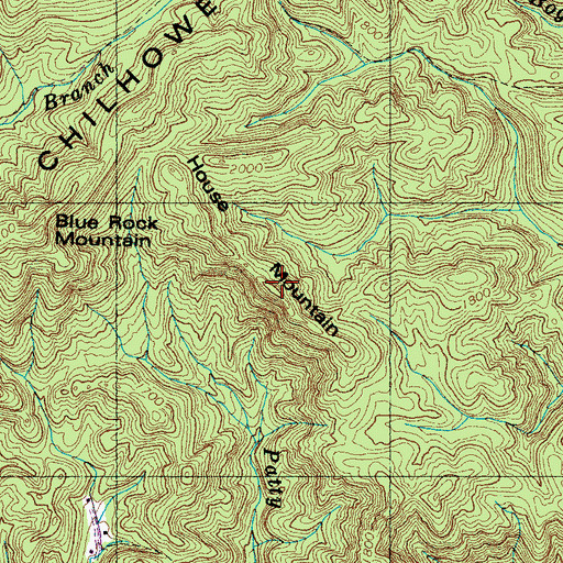 Topographic Map of House Mountain, TN