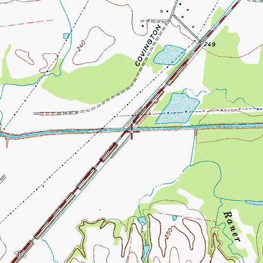 Topographic Map of Howard Creek, TN