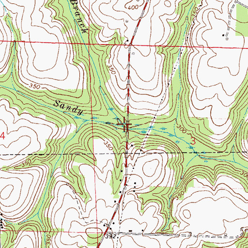 Topographic Map of White Branch, AL