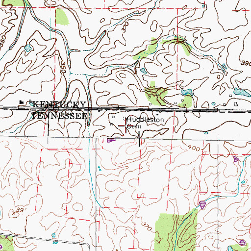 Topographic Map of Huddleston Cemetery, TN