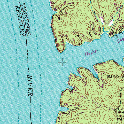 Topographic Map of Hughes Creek, TN