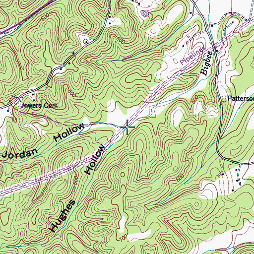 Topographic Map of Hughes Hollow, TN