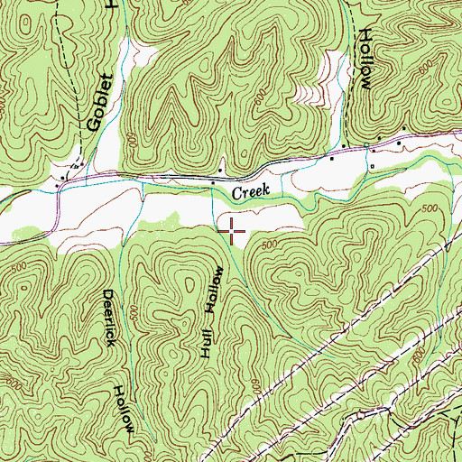 Topographic Map of Hull Hollow, TN