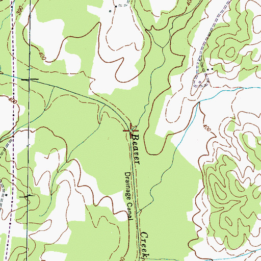Topographic Map of Humble Branch, TN
