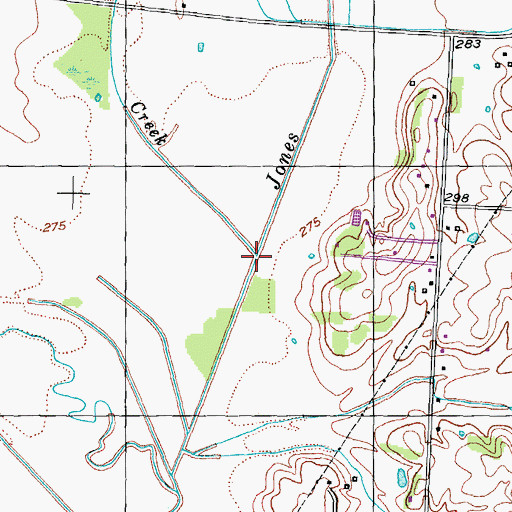 Topographic Map of Hunsacker Creek, TN
