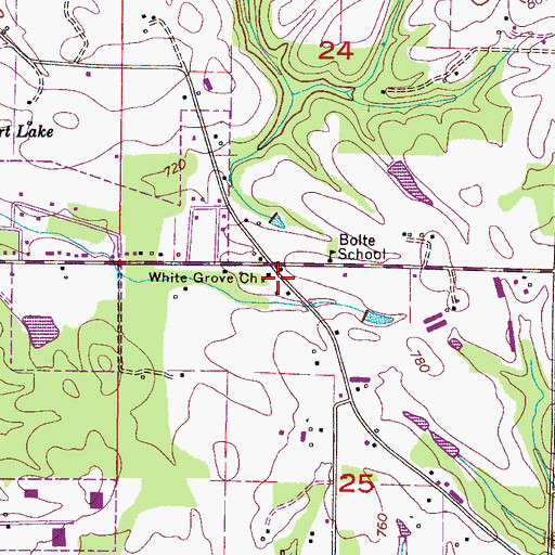 Topographic Map of White Grove Missionary Baptist Church, AL