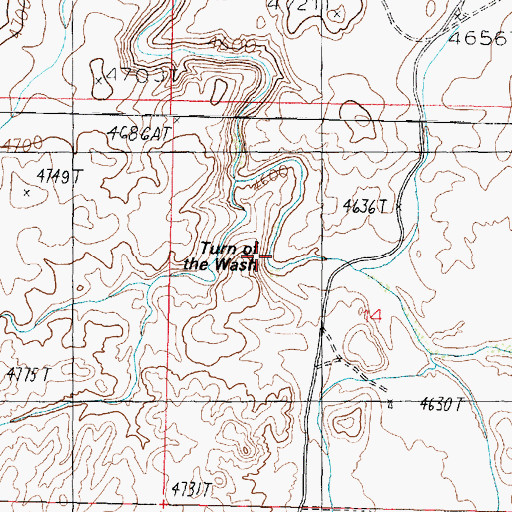 Topographic Map of Turn off the Wash, AZ
