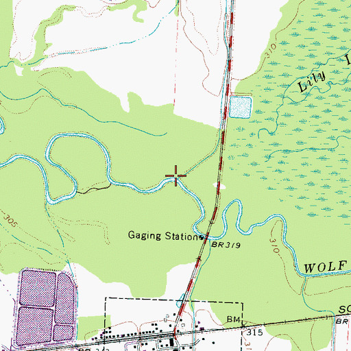 Topographic Map of Hurricane Creek, TN