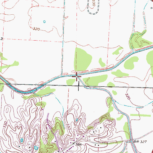 Topographic Map of Hyde Creek, TN