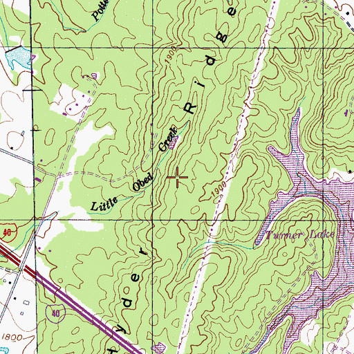 Topographic Map of Hyder Ridge, TN
