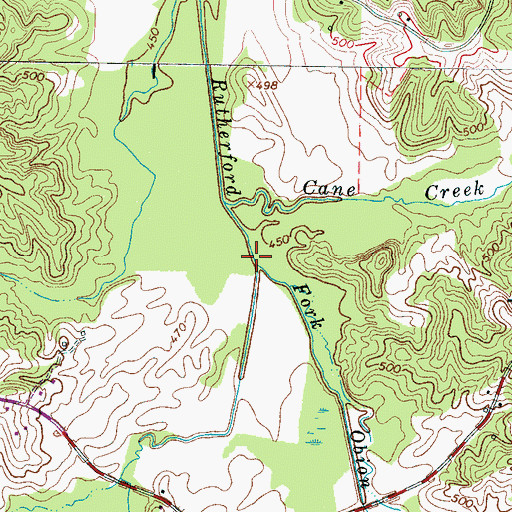 Topographic Map of Indian Creek, TN