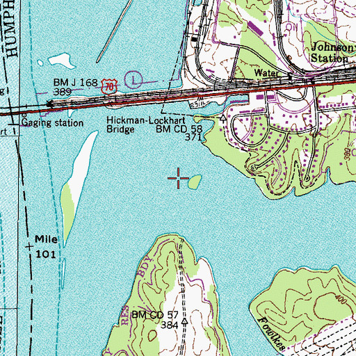 Topographic Map of Indian Creek, TN
