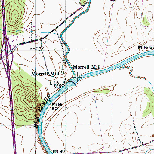 Topographic Map of Indian Creek, TN