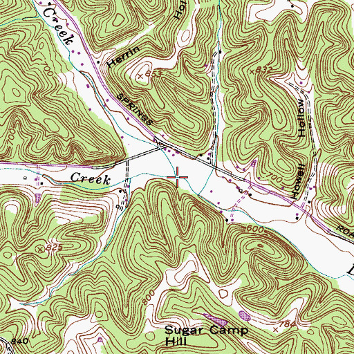 Topographic Map of Indian Trail Creek, TN