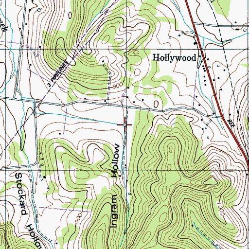 Topographic Map of Ingram Hollow, TN