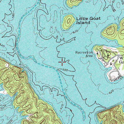 Topographic Map of Irons Creek, TN
