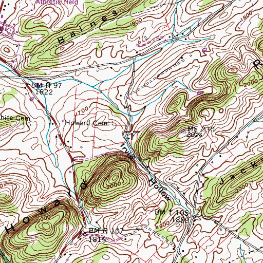Topographic Map of Irvin Hollow, TN