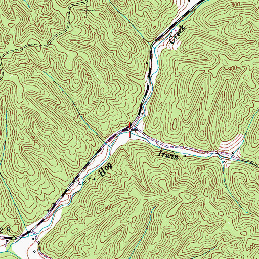 Topographic Map of Irwin Branch, TN