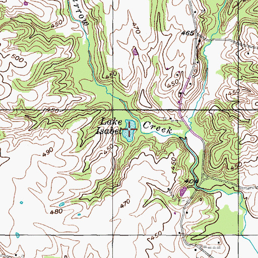 Topographic Map of Lake Isabel, TN
